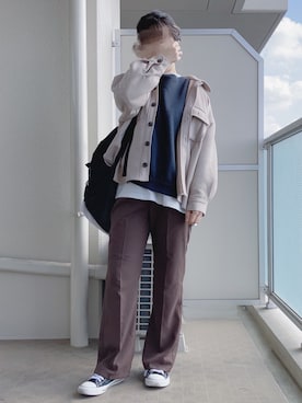 「apres jour（アプレジュール）のアイテム（スラックス）」を使った、てぃるさん（レディース・158cm）の冬コーディネート