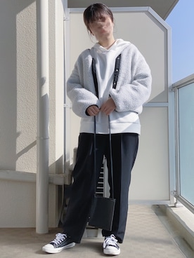 「Avail（アベイル）のアイテム（ブルゾン）」を使った、てぃるさん（レディース・158cm）の冬コーディネート