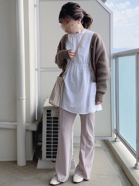 「しまむら（シマムラ）のアイテム（チュニック）」を使った、てぃるさん（レディース・158cm）の冬コーディネート