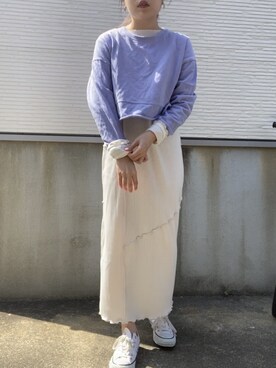 「CONVERSE（コンバース）のconverse（コンバース） ALL STAR OX（オールスターOX）（スニーカー）」を使った、ohanaさん（レディース・152cm）の春コーディネート