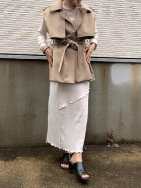 「ベスト×ワンピース」｜ohanaさん（レディース・152cm）の春コーディネート