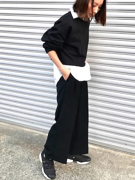 「シャツ×スウェット」｜「アイテム（アナログ腕時計）」を使った、Kumika☆さん（レディース・158cm）の春コーディネート