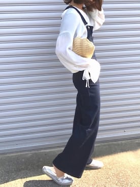 「ZARA（ザラ）のアイテム（オールインワン・サロペット）」を使った、Kumika☆さん（レディース・158cm）の春コーディネート
