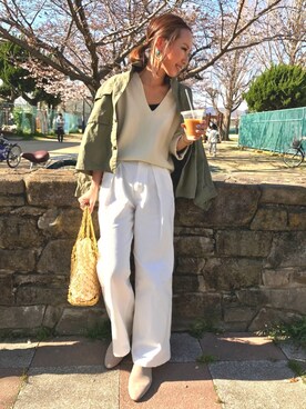 Kumika☆さんの「ツイルダンプショートジャケット【niko and ...】」を使ったコーディネート