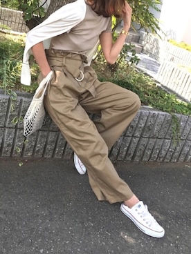 「CONVERSE（コンバース）のconverse（コンバース） ALL STAR OX（オールスターOX）（スニーカー）」を使った、Kumika☆さん（レディース・158cm）の夏コーディネート