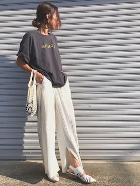 「UNITED ARROWS（ユナイテッドアローズ）のアイテム（エコバッグ/サブバッグ）」を使った、Kumika☆さん（レディース・158cm）の夏コーディネート