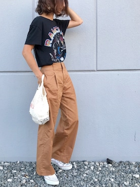 「UNITED ARROWS（ユナイテッドアローズ）のアイテム（エコバッグ/サブバッグ）」を使った、Kumika☆さん（レディース・158cm）の夏コーディネート