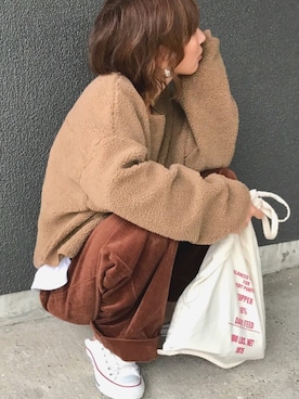 「ニコアンド」｜「アイテム（その他トップス）」を使った、Kumika☆さん（レディース・158cm）の秋コーディネート