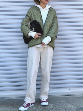 「ファークラッチ」｜「アイテム（ジャケット/アウター）」を使った、Kumika☆さん（レディース・158cm）の秋コーディネート