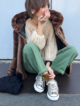「ZARA（ザラ）のアイテム（その他アウター）」を使った、Kumika☆さん（レディース・158cm）の冬コーディネート