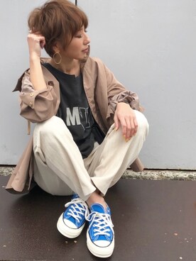 Kumika☆さんの「【STYLEBAR】ミリタリーフードブルゾン」を使ったコーディネート