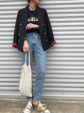 「ROLLA'S（ローラス）のアイテム」を使った、Kumika☆さん（レディース・158cm）の春コーディネート