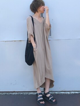 Kumika☆さんの「コクーンサックドレス」を使ったコーディネート