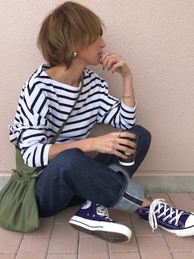 「TODAYFUL（トゥデイフル）のTODAYFUL(トゥディフル) ''Vintage Apron Sacoche'' ヴィンテージエプロンサコッシュ ／11821066（ショルダーバッグ）」を使った、Kumika☆さん（レディース・158cm）の秋コーディネート
