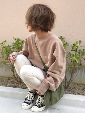 「TODAYFUL（トゥデイフル）のTODAYFUL(トゥディフル) ''Vintage Apron Sacoche'' ヴィンテージエプロンサコッシュ ／11821066（ショルダーバッグ）」を使った、Kumika☆さん（レディース・158cm）の秋コーディネート