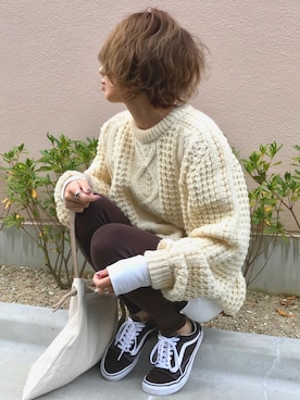 「PT（ピーティ）のアイテム（ショルダーバッグ）」を使った、Kumika☆さん（レディース・158cm）の秋コーディネート