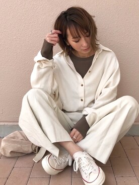 Kumika☆さんの「via j(ヴィアジェイ) ドルマン起毛シャツ」を使ったコーディネート
