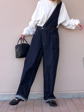 Kumika☆使用「JOURNAL STANDARD（《WEB限定》JS+e11OZデニムワンショルダーサロペットパンツ◆）」的時尚穿搭