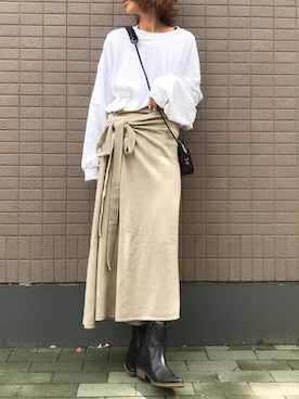 「SLOBE IENA（スローブイエナ）のアイテム（ブーツ）」を使った、Kumika☆さん（レディース・158cm）の春コーディネート