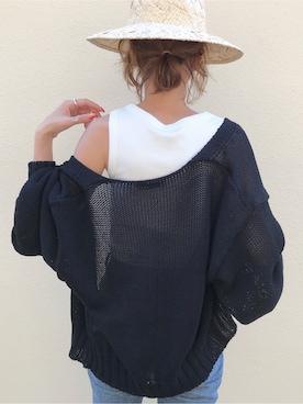 「アイテム（タンクトップ）」を使った、Kumika☆さん（レディース・158cm）の夏コーディネート