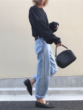 「Levi's（リーバイス）のDAD JEANS  CHARLIE BOY（デニムパンツ）」を使った、Kumika☆さん（レディース・158cm）の秋コーディネート