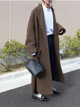 Kumika☆さんの「オーバーチェックコート（TODAYFUL｜トゥデイフル）」を使ったコーディネート