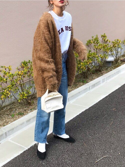 Kumika☆使用「TODAYFUL（ブラッシュモヘアカーディガン）」的時尚穿搭