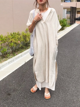 「junes（ジュネス）のアイテム」を使った、Kumika☆さん（レディース・158cm）の夏コーディネート