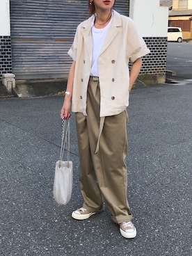 「OpenCLOSE（オープンクローズ）のアイテム（ジャケット/アウター）」を使った、Kumika☆さん（レディース・158cm）の夏コーディネート