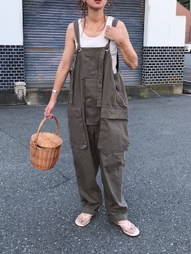「antiqua（アンティカ）のアイテム（オールインワン・サロペット）」を使った、Kumika☆さん（レディース・158cm）の夏コーディネート