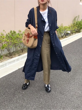 「BRADY」｜「アイテム（チノパンツ）」を使った、Kumika☆さん（レディース・158cm）の秋コーディネート