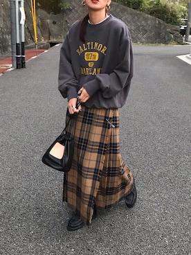 「neu-tre（ヌートル）のアイテム」を使った、Kumika☆さん（レディース・158cm）の秋コーディネート