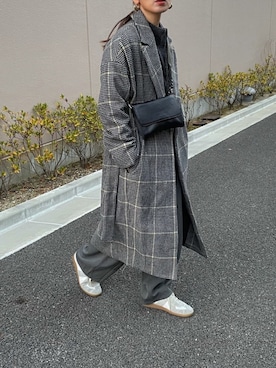 「ジャーマントレーナー」｜「アイテム（チェスターコート）」を使った、Kumika☆さん（レディース・158cm）の冬コーディネート