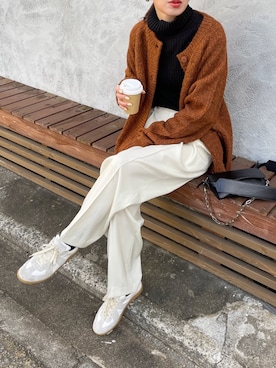 「無印良品」｜Kumika☆さん（レディース・158cm）の冬コーディネート