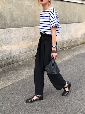 「JOSEPH（ジョセフ）のアイテム（バッグ）」を使った、Kumika☆さん（レディース・158cm）の春コーディネート