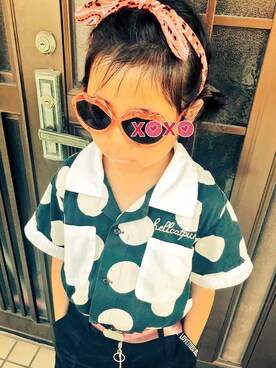 「HELL CAT PUNKS（ヘルキャットパンクス）のアイテム（トップス）」を使った、ahicoさん（キッズ・127cm）の秋コーディネート