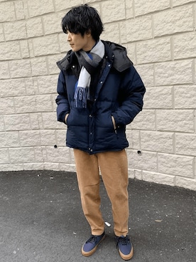 「KELTY（ケルティ）のアイテム」を使った、町田さん（メンズ・176cm）の冬コーディネート