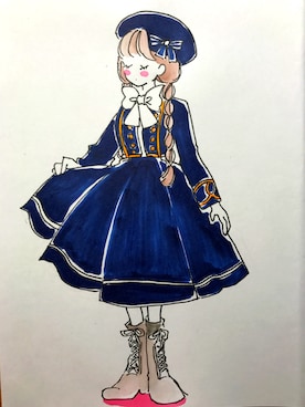 「BABY, THE STARS SHINE BRIGHT」｜「アイテム（ジャンパースカート）」を使った、山口波子さん（レディース・157cm）の秋コーディネート