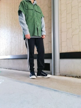 永瀬さん(メンズ・160cm)の春コーディネート