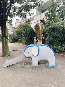 「collection PRIVEE?（コレクションプリヴェ）のアイテム（バッグ）」を使った、こにゃさん（レディース・161cm）の秋コーディネート