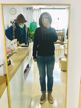 「UNKNOWN.（アンノウン）のアイテム（その他アウター）」を使った、Yileiさん（レディース・168cm）の秋コーディネート