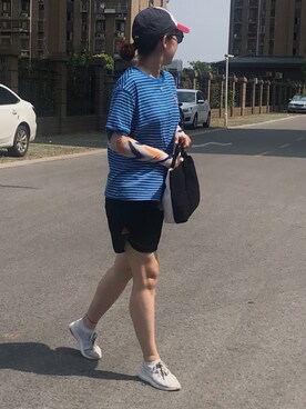 「UNKNOWN.（アンノウン）のアイテム（帽子）」を使った、Yileiさん（レディース・168cm）の夏コーディネート