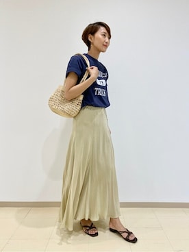 「NE QUITTEZ PAS!（ヌキテパ）のアイテム（バッグ）」を使った、Natsumiさん（レディース・167cm）の夏コーディネート