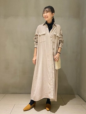 「アイテム（バッグ、ホワイト系）」を使った、Natsumiさん（レディース・167cm）の冬コーディネート