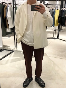 「UNITED TOKYO（ユナイテッドトウキョウ）のアイテム（サンダル）」を使った、UNITED TOKYO 細見さん（メンズ・170cm）の春コーディネート