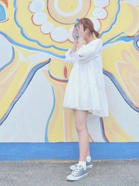 「アイテム（ワンピース/ドレス）」を使った、uさん（レディース・158cm・10代）の夏コーディネート