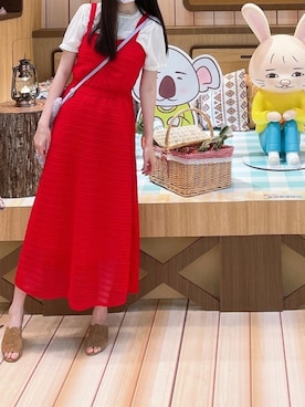 「axes femme（アクシーズファム）のアイテム（サンダル）」を使った、amelie さん（レディース・166cm）の春コーディネート