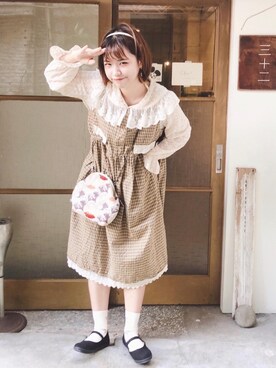 「アイテム（ワンピース/ドレス）」を使った、餅泥🍪さん（レディース・165cm・10代）の夏コーディネート