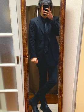 「アイテム（ステンカラーコート）」を使った、Yさん（メンズ・178cm・20代）の冬コーディネート