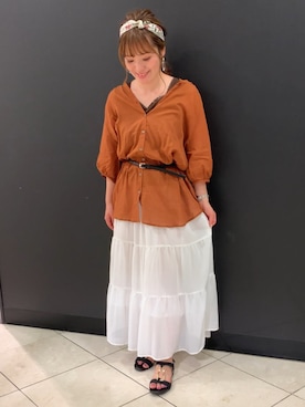 「flower（フラワー）のアイテム」を使った、みぃーさん（レディース・152cm）の夏コーディネート